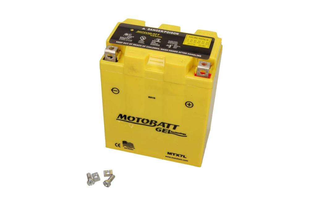 Motobatt Mootorratta aku 12V 7Ah 110A, plusspool paremal
