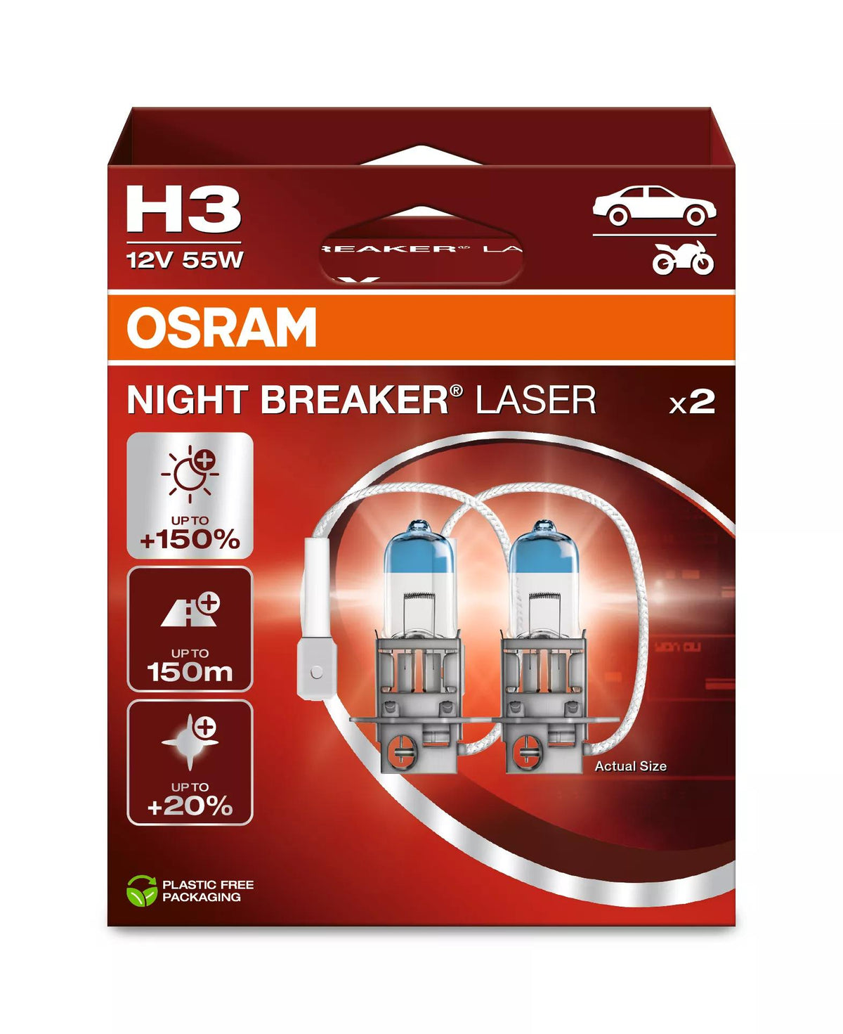 OSRAM NIGHT BREAKER LASER H3 12 V 55 W halogeenpirn