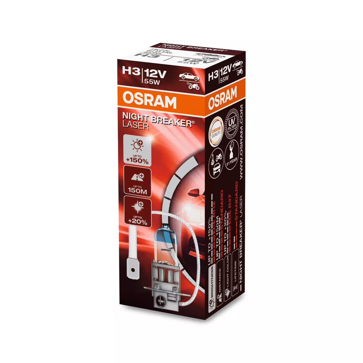 OSRAM NIGHT BREAKER LASER H3 12 V 55 W halogeenpirn