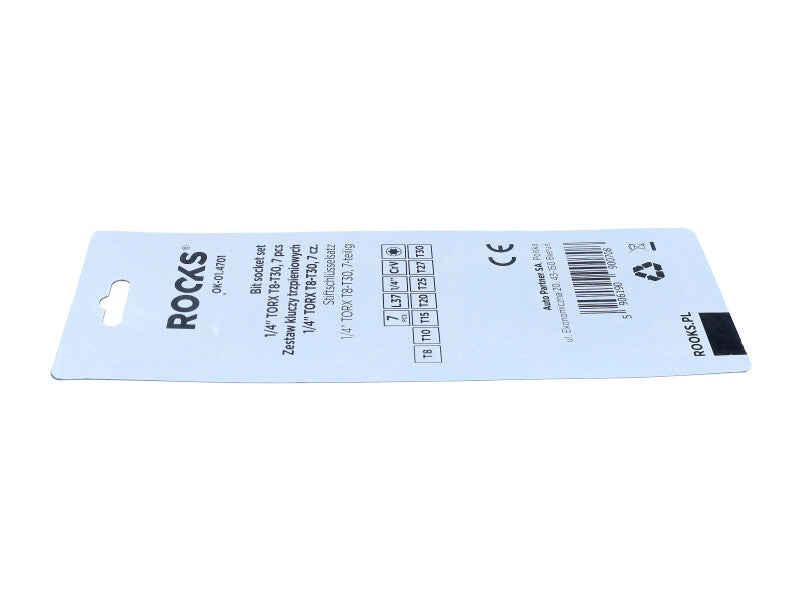 ROOKS Otsakupesade komplekt 1/4″ TORX T8-T30 7 osa
