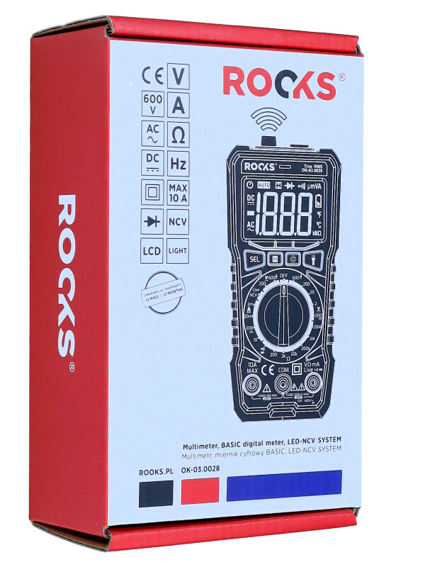 ROOKS Digitaalne multimeeter BASIC LED-NCV SYSTEM