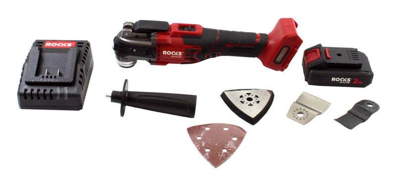 ROOKS 20V AQ-ONE multifunktsionaalne seade MULTITOOL BSL SYSTEM 10-19 K rpm, kompl. 2Ah akuga BMC