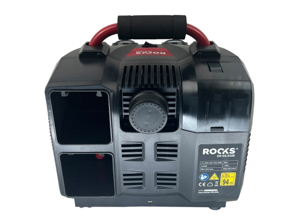ROOKS 20V AQ-ONE kompressor 6l 1 hj 8 BAR 36 V, kompl. 2 x 4 Ah akuga