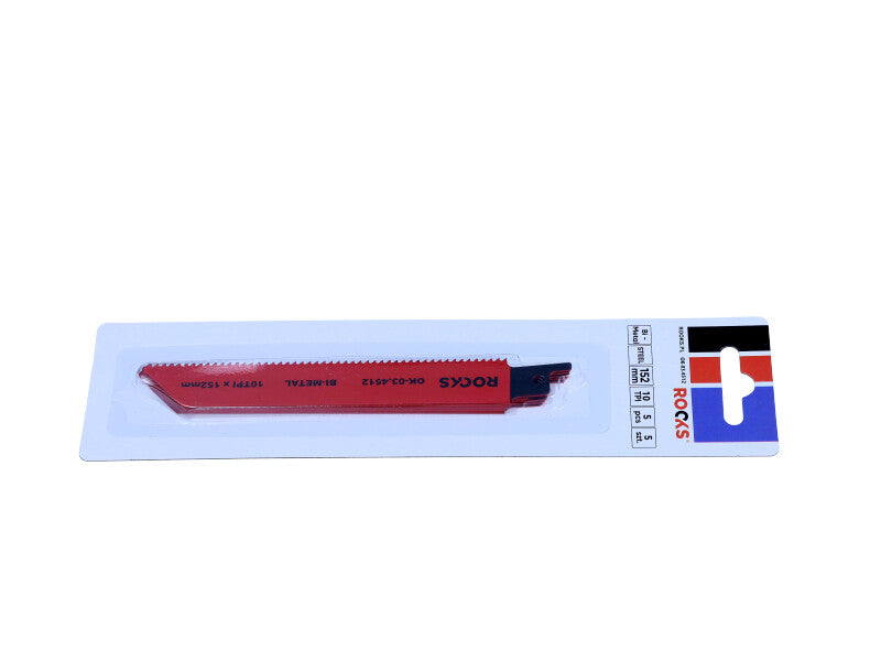 ROOKS Tiigersae leht Bi-METAL, teras, 10 TPI x 152 mm, kompl. 5 tk