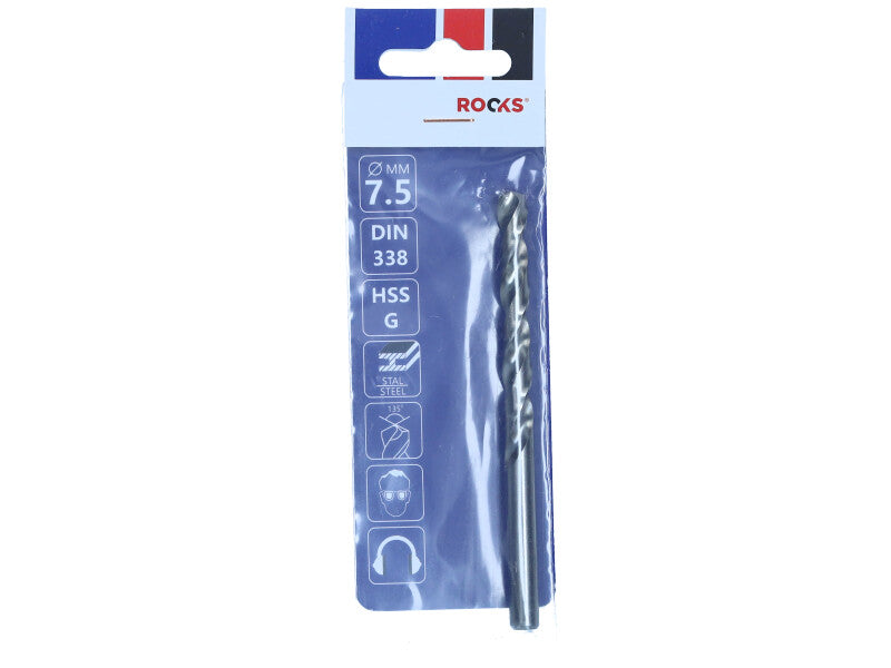 ROOKS Metallipuur PRO ∅ 7,5 mm HSS G 900 N/mm2 DIN 338