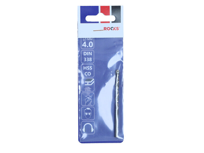 ROOKS Metallipuur STRONG ∅ 4,0 mm HSS Co 1000 N/mm2 DIN 338