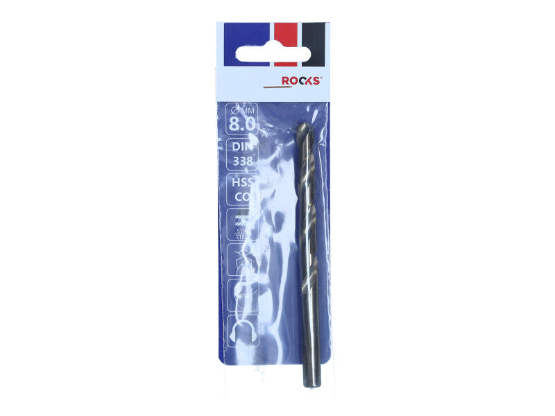 ROOKS Metallipuur STRONG ∅ 8,0 mm HSS Co 1000 N/mm2 DIN 338