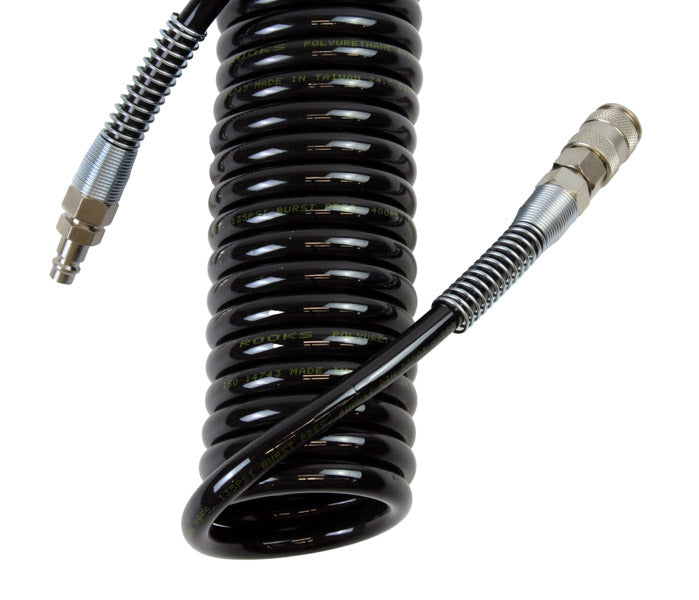 ROOKS PU spiraalne suruõhuvoolik liitmikega 12 x 8 mm 5 m