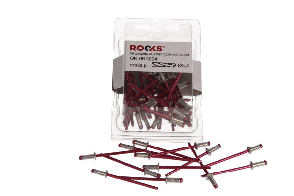 ROOKS Pop-neet AL-RED 3,2 x 9 mm 50 tk