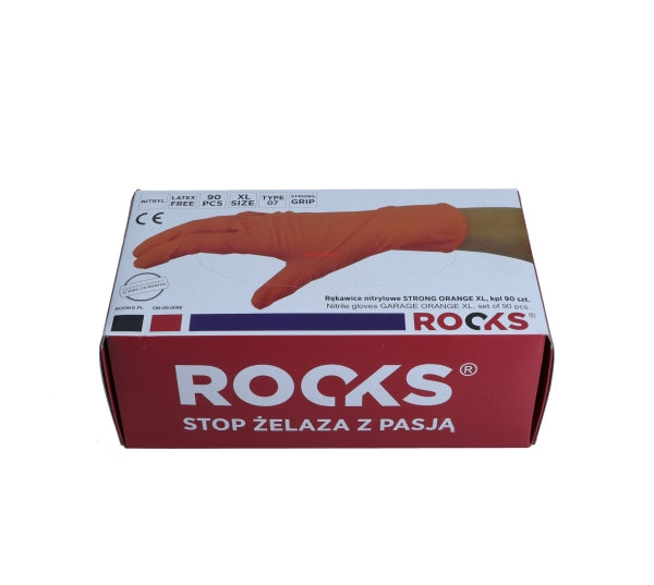 ROOKS Nitriilkindad STRONG ORANGE XL, komplekt 50 tk