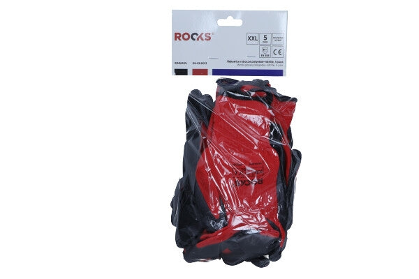 ROOKS Töökindad polüester-nitriil, suurus XXL, 5 paari