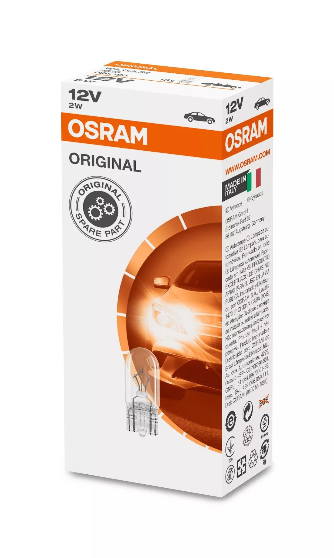 OSRAM ORIGINAL 2820 12 V 2 W signaalpirn
