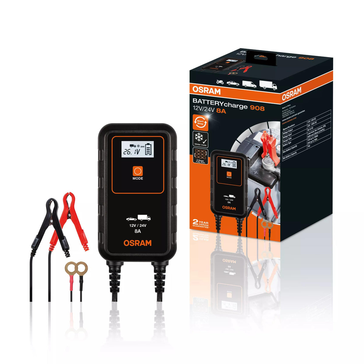 OSRAM BATTERYcharge 908 akulaadija