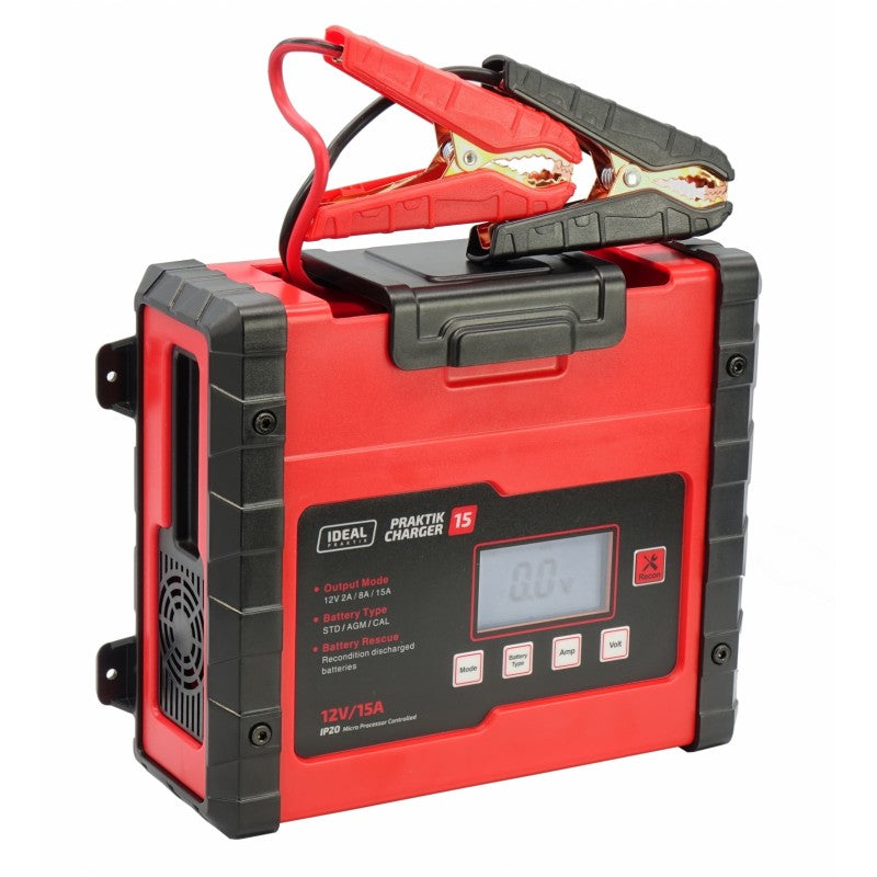 IDEAL Akulaadija PRAKTIK CHARGER 15, 12 V, 2 / 8 / 15 A, LCD