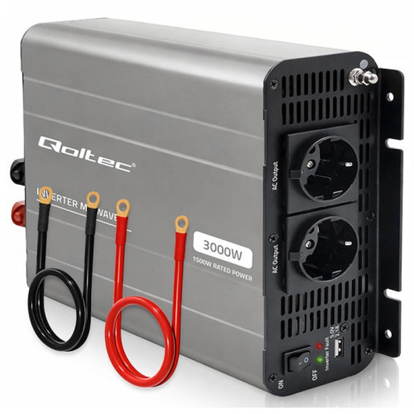 Qoltec Pingemuundur 12 V - 230 V, 1500/3000 W