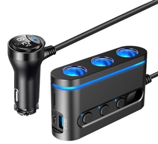 eXtreme Autojagaja 3x sigaretisüütaja pesa + 2x USB-C + USB