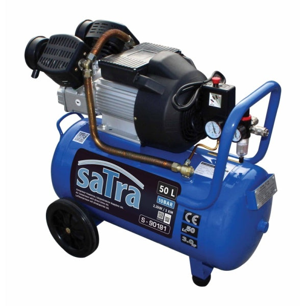 SATRA Kolbkompressor, 50 l, otseajamiga