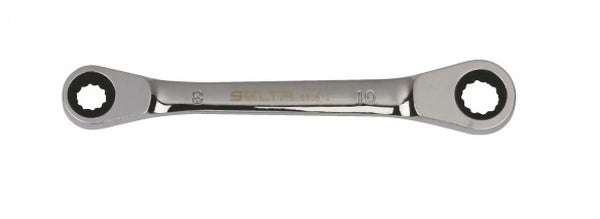 SELTA Kõverate silmusvõtmete komplekt kotis, 8 osa, 8x9-22x24 mm