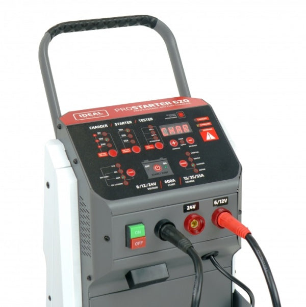 IDEAL Akulaadija PROSTARTER 620, 6 / 12 / 24 V, 55 A, käivitusvool 600 A, liitiumakudele, hoolduslaadimisega