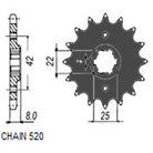 Sunstar Eesmine hammasratas SUNF320-15, 15z, samm 520