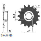 Sunstar Eesmine hammasratas SUNF323-13, 13z, samm 520