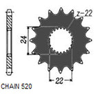 Sunstar Eesmine hammasratas SUNF375-17, 17z, samm 520