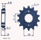 Sunstar Eesmine hammasratas SUNF380-14, 14z, samm 520