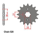 Sunstar Eesmine hammasratas SUNF3C1-13, 13z, samm 520