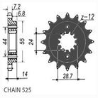 Sunstar Eesmine hammasratas SUNF420-16, 16z, samm 525