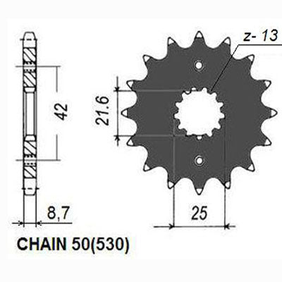 Sunstar Eesmine hammasratas SUNF511-16, 16z, samm 530