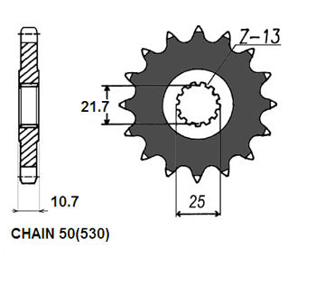 Sunstar Eesmine hammasratas SUNF519-17, 17z, samm 530