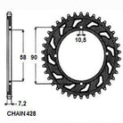 Sunstar Tagumine hammasratas SUNR1-2061-56, 56z, samm 428, teras