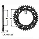 Sunstar Tagumine hammasratas SUNR1-2132-53, 53z, samm 428, teras