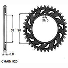 Sunstar Tagumine hammasratas SUNR1-3079-45, 45z, samm 520, teras
