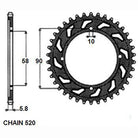Sunstar Tagumine hammasratas SUNR1-3082-31, 31z, samm 520, teras