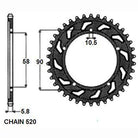 Sunstar Tagumine hammasratas SUNR1-3085-38, 38z, samm 520, teras