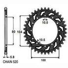 Sunstar Tagumine hammasratas SUNR1-3356-39, 39z, samm 520, teras