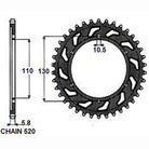 Sunstar Tagumine hammasratas SUNR1-3471-42, 42z, samm 520, teras
