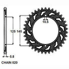 Sunstar Tagumine hammasratas SUNR1-3538-39, 39z, samm 520, teras