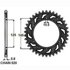 Sunstar Tagumine hammasratas SUNR1-3541-45, 45z, samm 520, teras