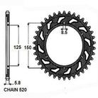 Sunstar Tagumine hammasratas SUNR1-3547-42, 42z, samm 520, teras