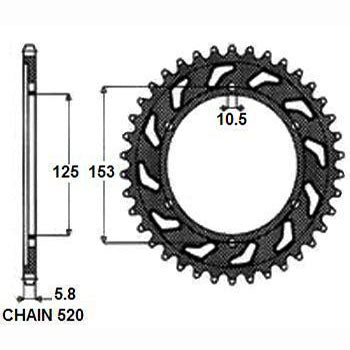 Sunstar Tagumine hammasratas SUNR1-3565-48, 48z, samm 520, teras