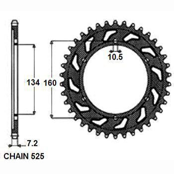 Sunstar Tagumine hammasratas SUNR1-4633-41, 41z, samm 525, teras