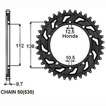 Sunstar Tagumine hammasratas SUNR1-5485-41, 41z, samm 530, teras