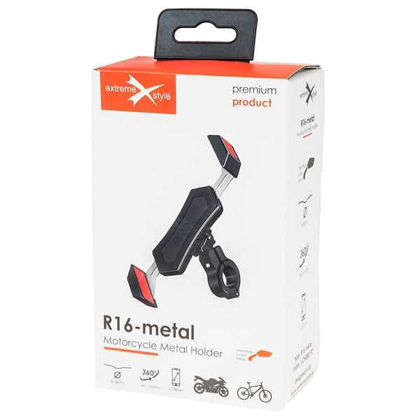 eXtreme Mootorratta telefonihoidik R16-Metal