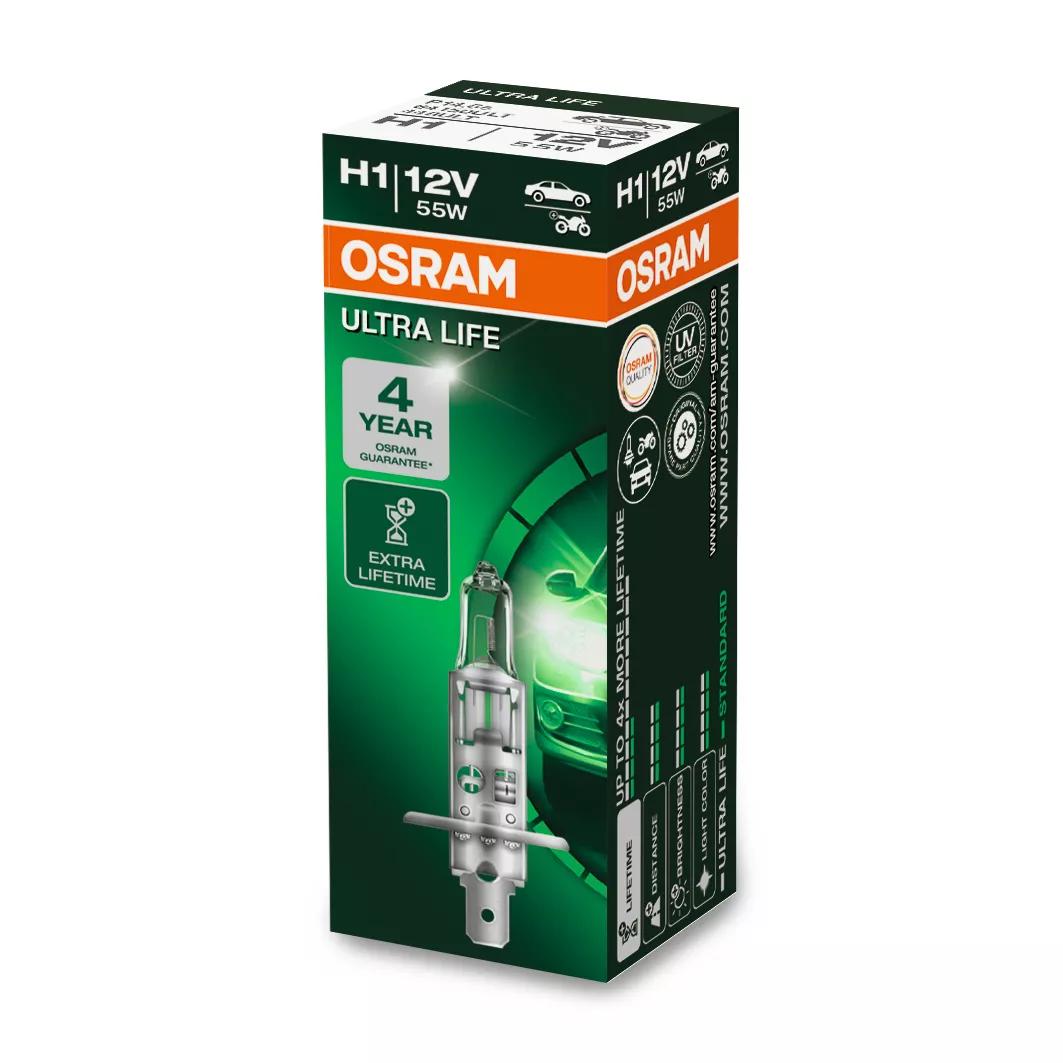 OSRAM ULTRA LIFE H1 12 V 55 W halogeenpirn