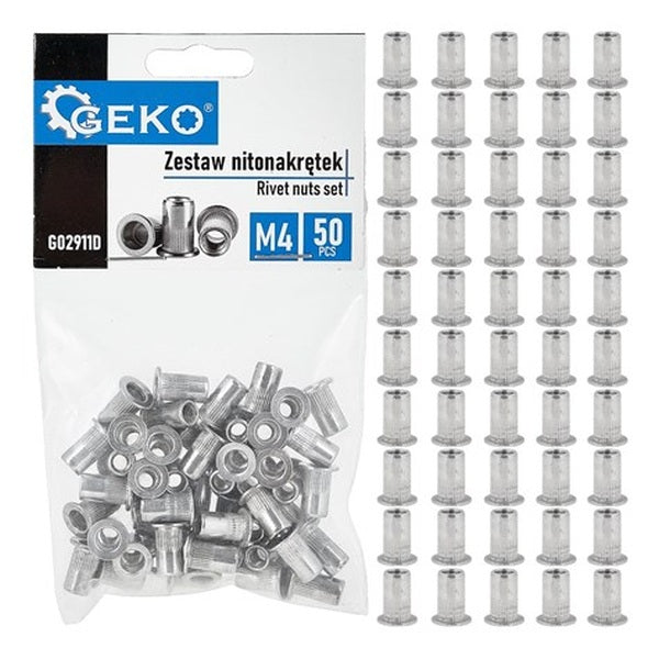 Geko Neetmutrite komplekt, alumiinium ja teras, 300 tk