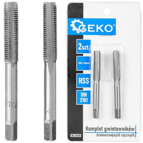 Geko Keermelõikurite komplekt M7x1,0 2 osa