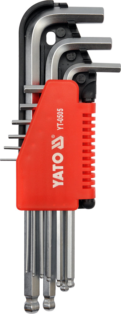 YATO Kuuskantvõtmed kuulots 9 osa 1,5-10 mm CRV