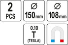 YATO Magnetkausside komplekt